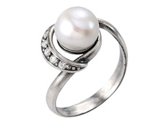 Серебряное кольцо «Капля моря»